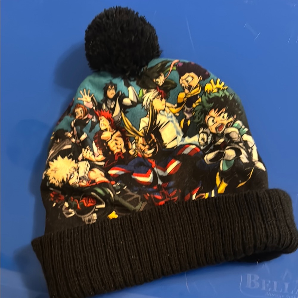My Hero Academia Knit Beanie with Black Pom